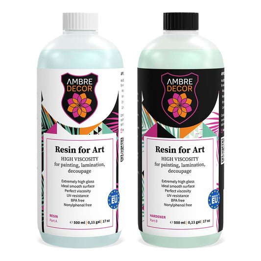 ambredecor epoxy resin harz art decor decoupage laminating
