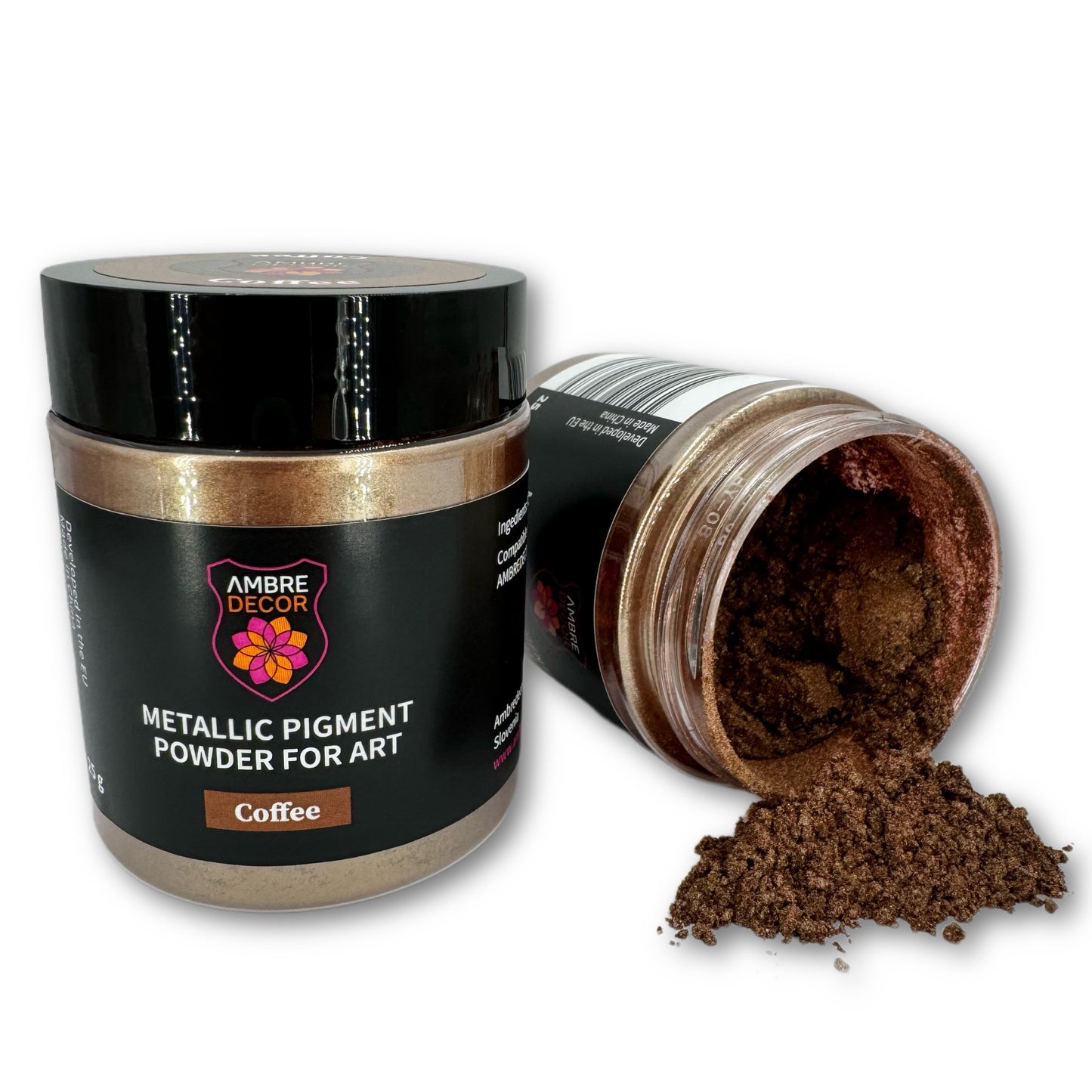 pearlescent metallic pigment for resin art deep casting decoupage laminating high quality ambredecor gold black pearl blackish green bronze brown chestnut cobalt blue cambridge coffee