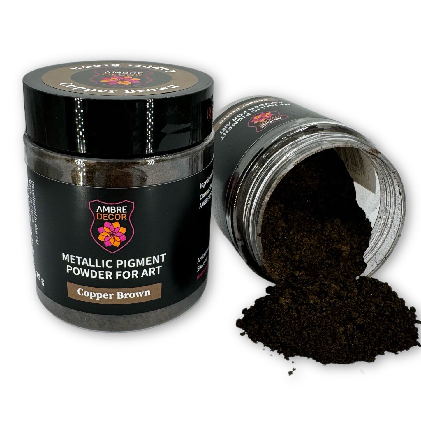 pearlescent metallic pigment for resin art deep casting decoupage laminating high quality ambredecor gold black pearl blackish green bronze brown chestnut cobalt blue cambridge coffee copper