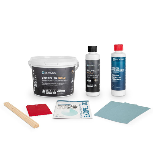 EKOPEL 2K GOLD shower tray resurfacing set