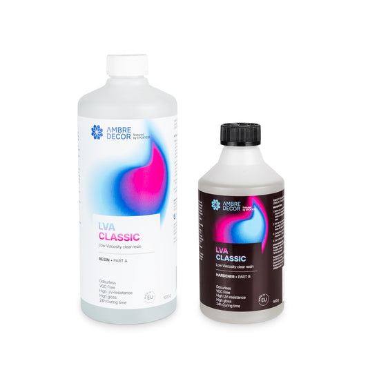 AmbreDecor®. Résine à haute viscosité pour l'art. Rapport de mélange 1:1. Volume 2 L.