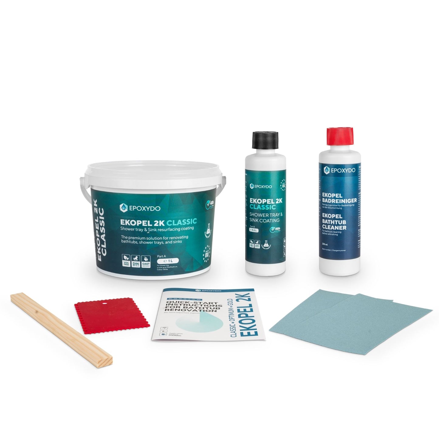 EKOPEL 2K Classic Shower tray resurfacing set